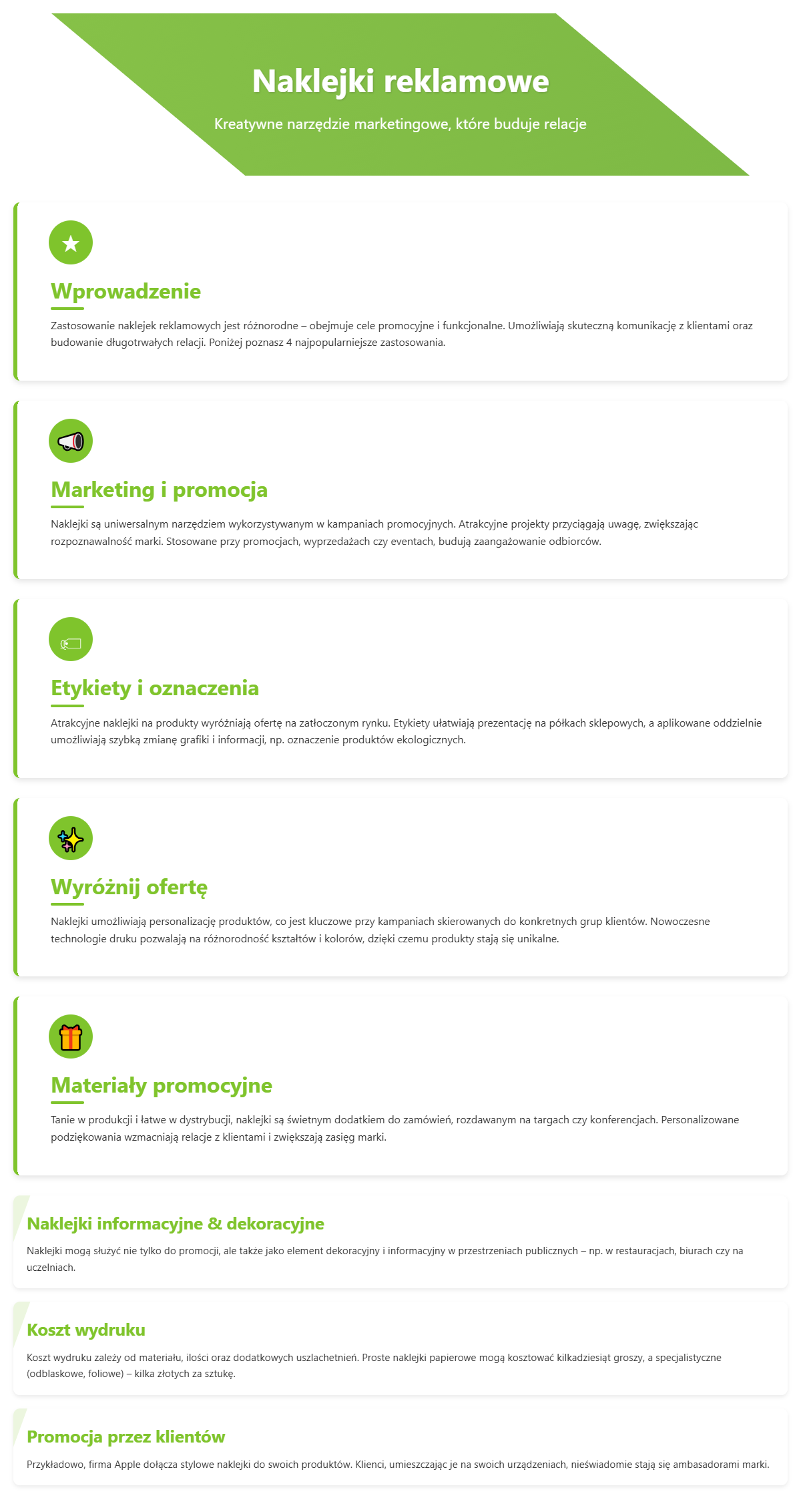 infografika naklejki ledtechnic